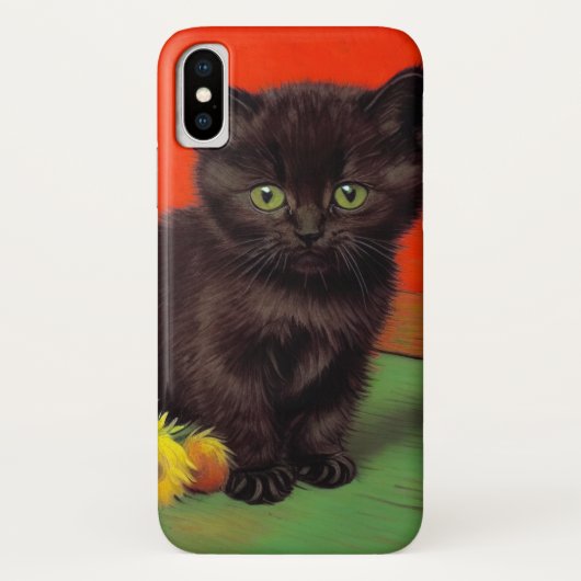 Coques Case-Mate iPhone Van Gogh Style Chat noir (Dos)