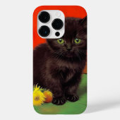 Coques Case-Mate iPhone Van Gogh Style Chat noir (Verso)