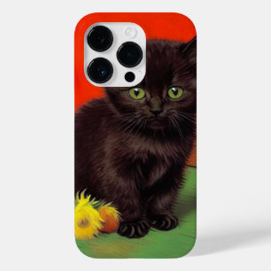 Coque Pour iPhone 14 Pro Van Gogh Style Chat noir