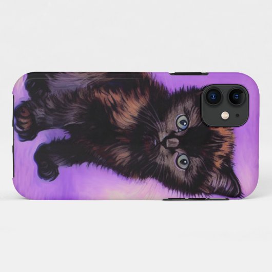 Coques Case-Mate iPhone Van Gogh Style Chat pourpre (Dos (Horizontal))