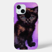 Coques Case-Mate iPhone Van Gogh Style Chat pourpre (Verso)
