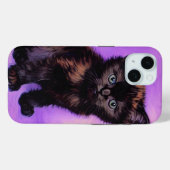 Coques Case-Mate iPhone Van Gogh Style Chat pourpre (Verso (horizontal))