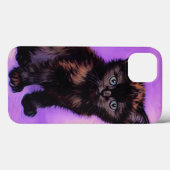 Coques Case-Mate iPhone Van Gogh Style Chat pourpre (Verso (horizontal))