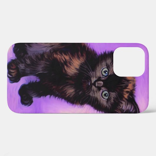 Coques Case-Mate iPhone Van Gogh Style Chat pourpre (Verso (horizontal))