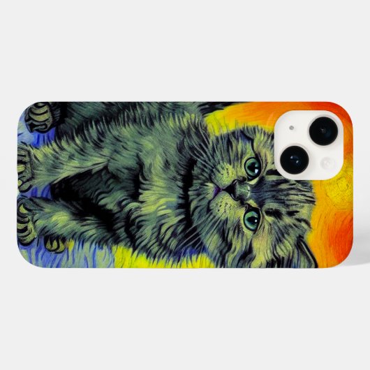 Coques Case-Mate iPhone Van Gogh Style Chat Sunset Beach (Verso (horizontal))
