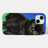 Coques Case-Mate iPhone Van Gogh Style Kitten noir (Verso (horizontal))