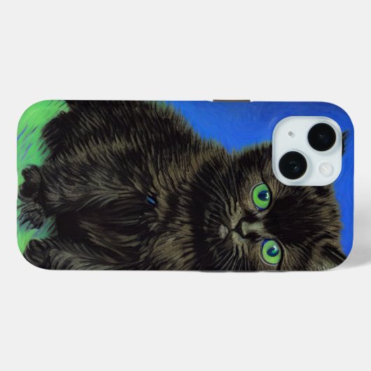 Coques Case-Mate iPhone Van Gogh Style Kitten noir (Verso (horizontal))