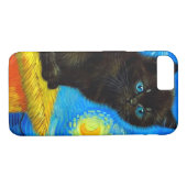 Coques Case-Mate iPhone Van Gogh Style Starry Night Cat (Dos (Horizontal))