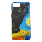 Coques Case-Mate iPhone Van Gogh Style Starry Night Cat (Dos)