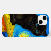 Coques Case-Mate iPhone Van Gogh Style Starry Night Cat (Verso (horizontal))