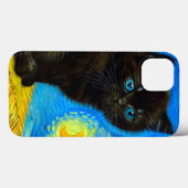 Coques Case-Mate iPhone Van Gogh Style Starry Night Cat (Verso (horizontal))