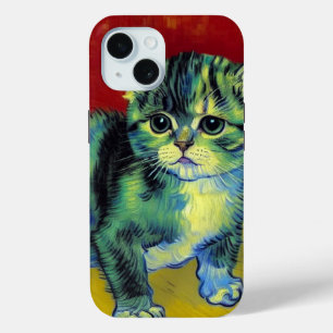 Coque Pour iPhone 15 Van Gogh Tabby Cat