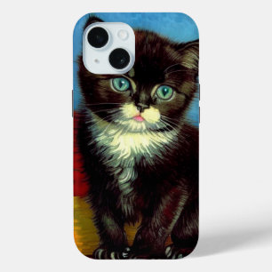 Coque Pour iPhone 15 Van Gogh Tuxedo Cat