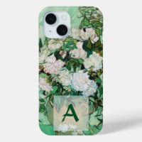 Van Gogh Vase avec roses roses roses Vintages Mono