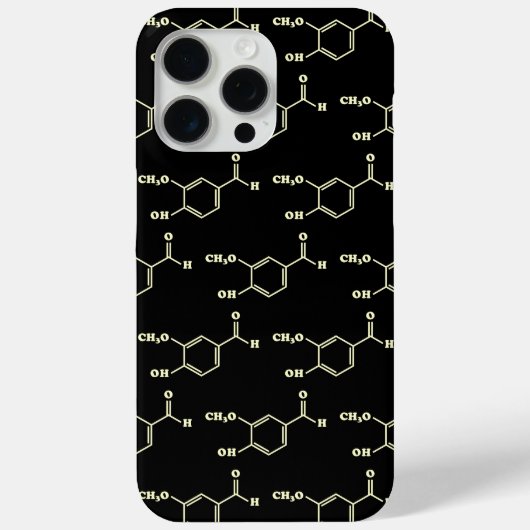 Coques Case-Mate iPhone Vanille Vanillin Formule chimique moléculaire (Verso)