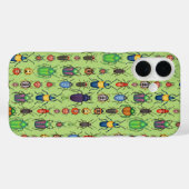 Coques Case-Mate iPhone variété de coléoptères sur vert (Verso (horizontal))