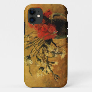 Coque Case-Mate Pour iPhone vase aux oeillets rouges et blancs, van Gogh