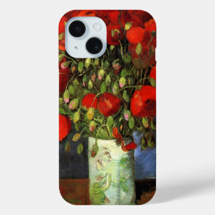 Coque Pour iPhone 15 Vase avec des papillons rouges Vincent van Gogh