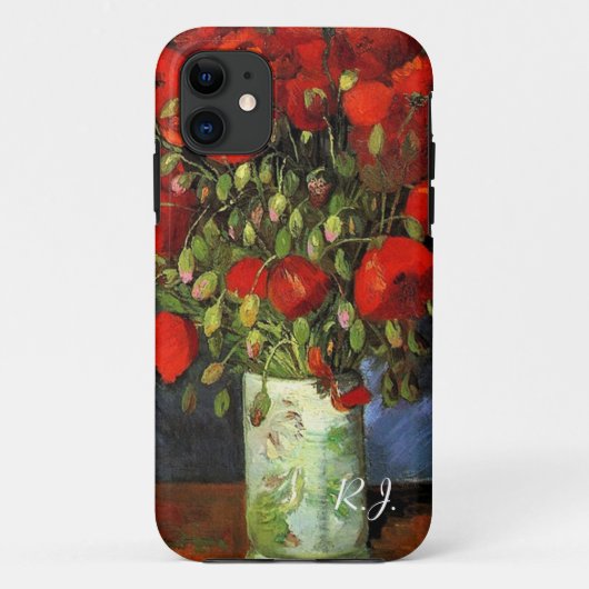 Coques Case-Mate iPhone Vase avec des pavots rouges par Vincent van Gogh. (Dos)