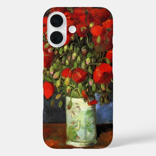 Coques Case-Mate iPhone Vase avec des pavots rouges par Vincent van Gogh (Verso)