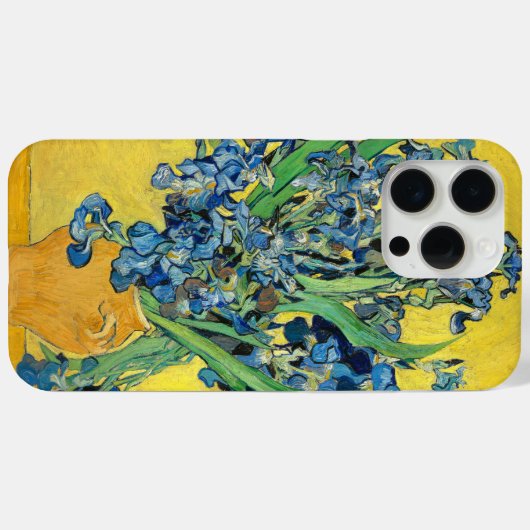 Coques Case-Mate iPhone Vase avec Irises, Vincent Van Gogh (Verso (horizontal))