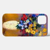Coques Case-Mate iPhone Vase blanc avec fleurs Odilon Redon (Verso (horizontal))