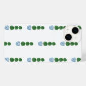 Coques Case-Mate iPhone Vase d'aquarelle bleue preppy topiary (Verso (horizontal))