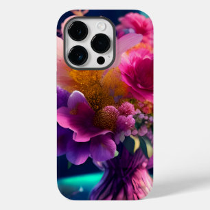 Coque Pour iPhone 14 Pro Vase Fleurs Mélangés 1