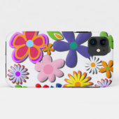 Coques Case-Mate iPhone Vecteur floral rétroélectrique (Dos (Horizontal))