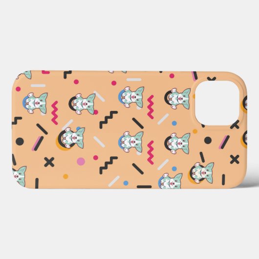 Coques Case-Mate iPhone Vector de Dog Seamless (Verso (horizontal))