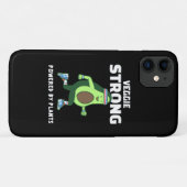 Coques Case-Mate iPhone Veggie Strong, Powered by plantes (Dos (Horizontal))