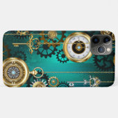 Coques Case-Mate iPhone Veille bijoux Steampunk sur un Arrière - plan vert (Dos (Horizontal))