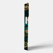 Coques Case-Mate iPhone Veille bijoux Steampunk sur un Arrière - plan vert (Verso / Droite)