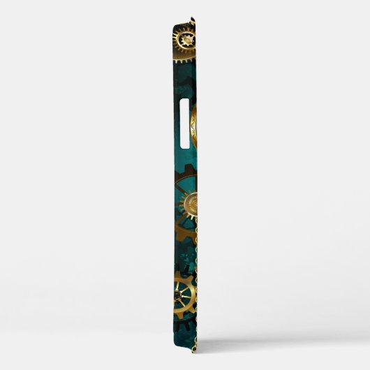 Coques Case-Mate iPhone Veille bijoux Steampunk sur un Arrière - plan vert (Verso / Droite)