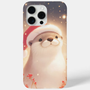 Coque iPhone 15 Pro Max Veillée de Noël douillette de loutre