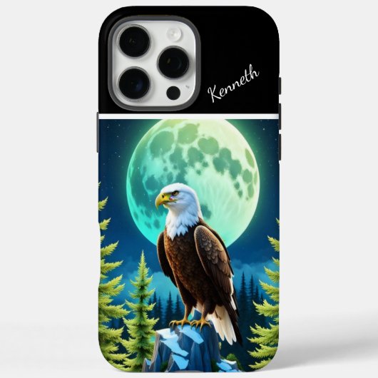 Coques Case-Mate iPhone Veillée lunaire de l'aigle (Verso)