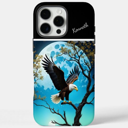 Coques Case-Mate iPhone Veillée lunaire de l'aigle (Verso)