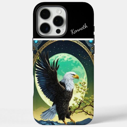 Coques Case-Mate iPhone Veillée lunaire de l'aigle (Verso)
