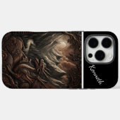 Coques Case-Mate iPhone Veillée lunaire du dragon (Verso (horizontal))