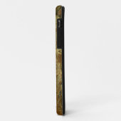 Coques Case-Mate iPhone Veine turquoise naturelle en pierre brune rugueuse (Dos/Gauche)