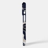 Coques Case-Mate iPhone Veines de minuit - Abstrait Motif en marbre de lux (Verso / Gauche)