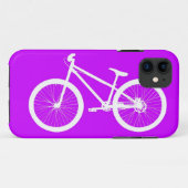 Coques Case-Mate iPhone Vélo blanc sur le pourpre (Dos (Horizontal))