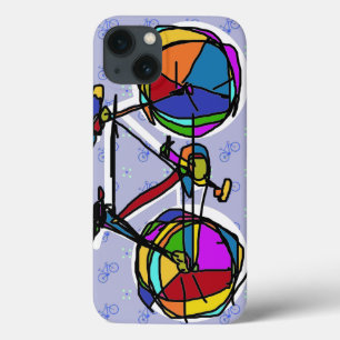 Etui iPhone 13 vélo coloré art heureux