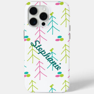 Coque iPhone 15 Pro Max Vélo moderne vintage motif néon couleur vive