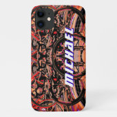 Coques Case-Mate iPhone Vélos Abstraits et votre nom (Dos)