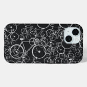 Coques Case-Mate iPhone Vélos motif en noir et blanc (Verso (horizontal))