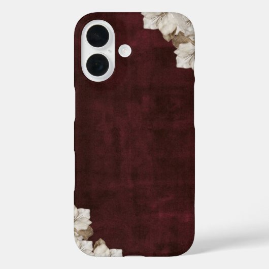 Coques Case-Mate iPhone velours floral prune (Verso)