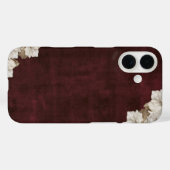 Coques Case-Mate iPhone velours floral prune (Verso (horizontal))
