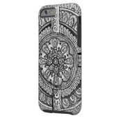 Coques Case-Mate iPhone Velours noir blanc Damas Dreamcatcher Mandala Art (Dos/Gauche)