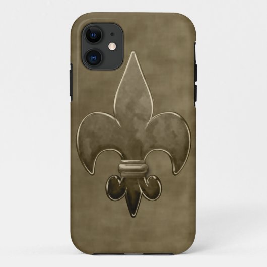 Coques Case-Mate iPhone Velours Or Saints Fleur De Lis (Dos)